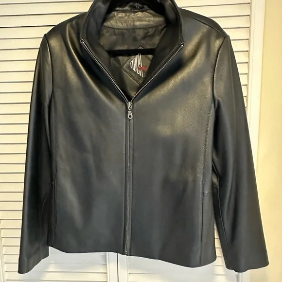 Tiboa Leather Classic Black Jacket - Picture 3 of 4